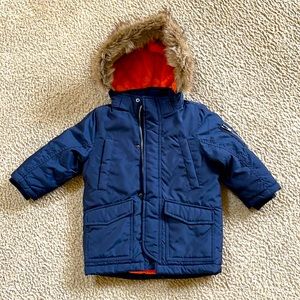 H&M Boys Weatherproof Faux Fur Puffer Jacket Size 1.5 - 2Y